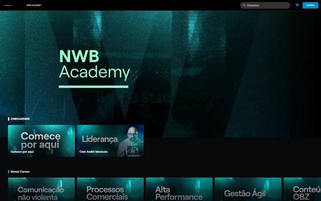 Print da plataforma de cursos da NWB Academy.